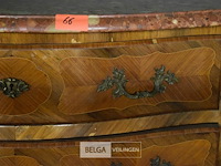 Antieke commode lodewijk xv stijl met marmer blad - afbeelding 3 van  4