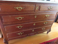 Antieke commode marmeren blad - afbeelding 2 van  3