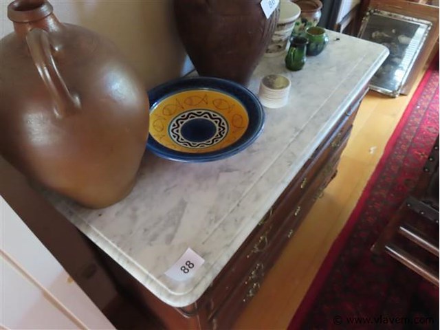 Antieke commode marmeren blad - afbeelding 3 van  3
