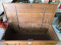 Antieke eiken kist/koffer - afbeelding 4 van  4