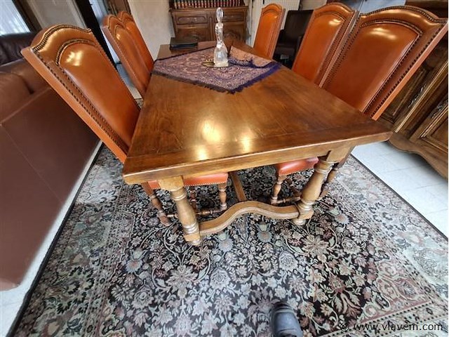 Antieke eiken tafel - afbeelding 3 van  7