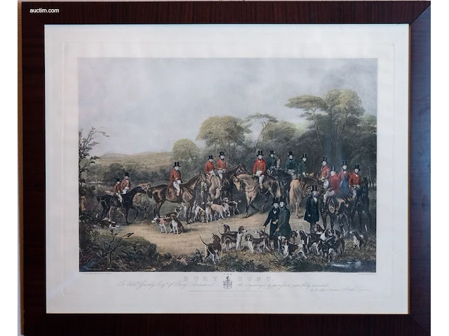 Antieke engelse jachtgravure f. bromley naar c.... - afbeelding 1 van  1