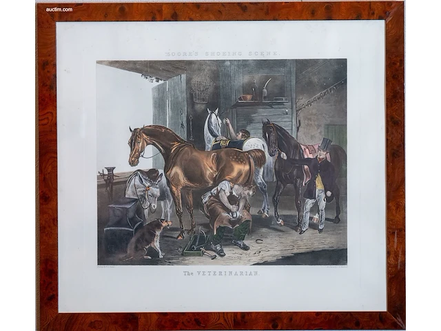 Antieke engelse kleurengravure f.c. turner "the... - afbeelding 1 van  3