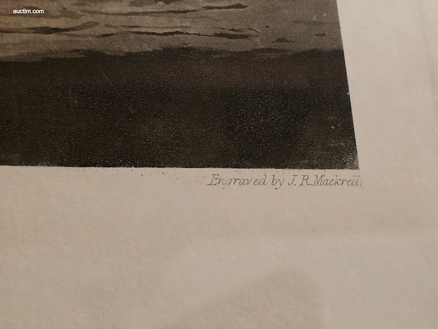 Antieke engelse kleurengravure f.c. turner "the... - afbeelding 2 van  3