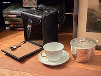 Antieke engelse "victorian travelling tea set" in...