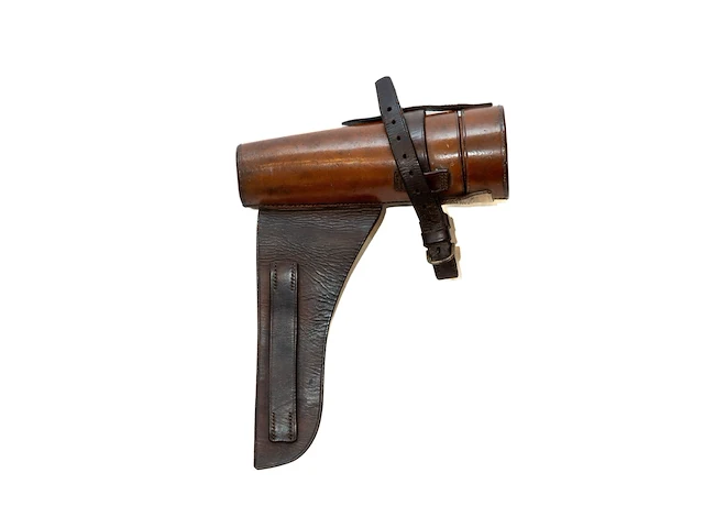 Antieke glazen jacht- / zadelfles (side-saddle... - afbeelding 3 van  6