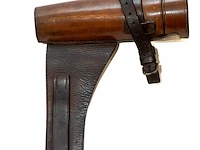 Antieke glazen jacht- / zadelfles (side-saddle... - afbeelding 3 van  6