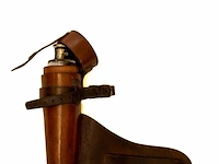 Antieke glazen jacht- / zadelfles (side-saddle... - afbeelding 6 van  6