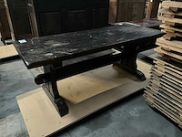 Antieke houten eetkamertafel - afbeelding 2 van  3