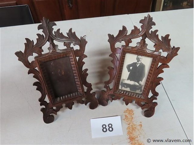Antieke houten fotokaders - afbeelding 1 van  4