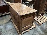 Antieke houten koffer - afbeelding 3 van  5