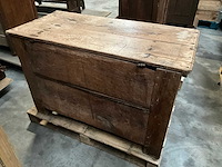 Antieke houten koffer - afbeelding 4 van  5