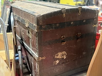 Antieke houten koffer - afbeelding 1 van  4