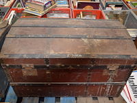 Antieke houten koffer - afbeelding 4 van  4