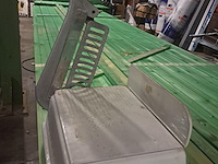 Antieke kaas snijmachine in emaille - afbeelding 4 van  9