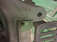 Antieke kaas snijmachine in emaille - afbeelding 8 van  9