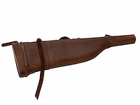 Antieke lederen geweerfoudraal / geweertas