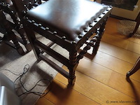 Antieke lederen stoelen 7 stuks - afbeelding 2 van  3