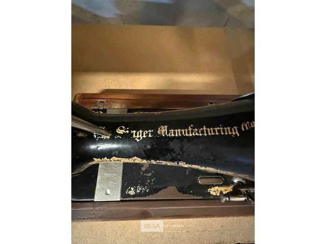 Antieke naaimachine singer - afbeelding 5 van  9