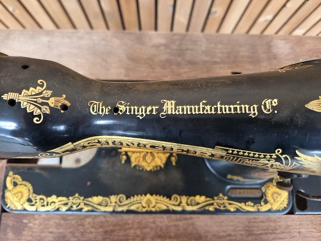 Antieke naaimachine singer - afbeelding 5 van  11
