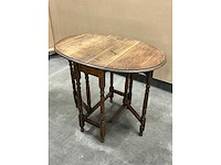 Antieke opklapbare bijzettafel - afbeelding 2 van  4