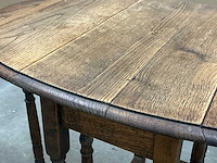 Antieke opklapbare bijzettafel - afbeelding 3 van  4