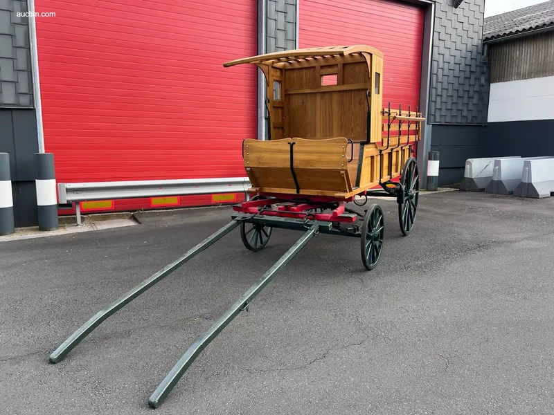 Antieke paardenkoetsen en boerenwagens