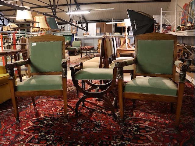 Antieke stoel franse stijl (x2) - afbeelding 1 van  9