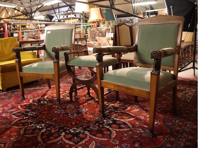 Antieke stoel franse stijl (x2) - afbeelding 2 van  9