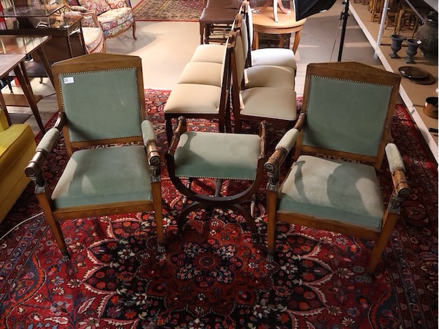 Antieke stoel franse stijl (x2) - afbeelding 3 van  9