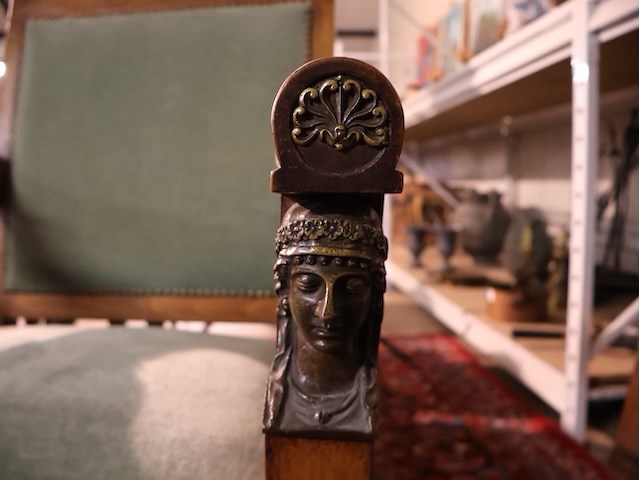 Antieke stoel franse stijl (x2) - afbeelding 4 van  9