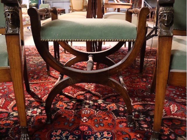 Antieke stoel franse stijl (x2) - afbeelding 6 van  9