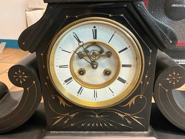 Antieke tafel klok - afbeelding 3 van  6