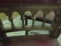 Antieke tafel met stoelen - afbeelding 3 van  4