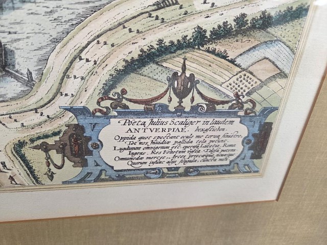 Antieke tekening antwerpen - afbeelding 4 van  7