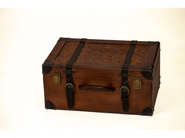 Antieke vintage reiskoffer - afbeelding 1 van  4