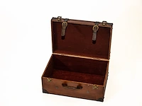 Antieke vintage reiskoffer - afbeelding 4 van  4