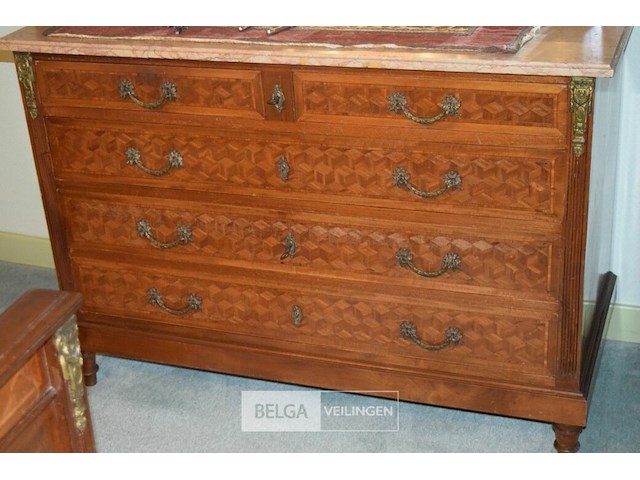 Antieken 2 persoons slaapkamer franse stijl - afbeelding 2 van  10