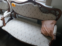 Antieken bank & fauteuils & stoelen in een klassieke rococo stijl - afbeelding 3 van  4