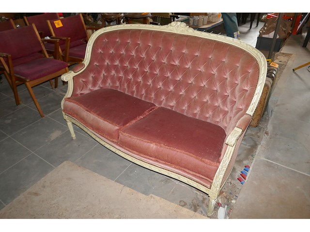 Antieken bank louis xv stijl - afbeelding 2 van  3