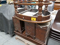 Antieken bureautafel + vintage salontafel - afbeelding 3 van  13