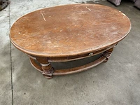 Antieken bureautafel + vintage salontafel - afbeelding 9 van  13