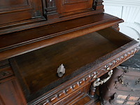 Antieken frans keukenbuffet in eik met houtsnijwerk - afbeelding 6 van  6