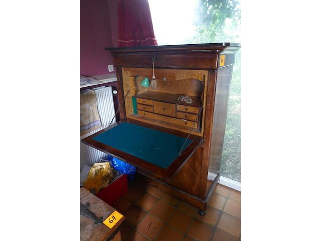 Antieken klepsecretaire beidermeier stijl - afbeelding 1 van  5