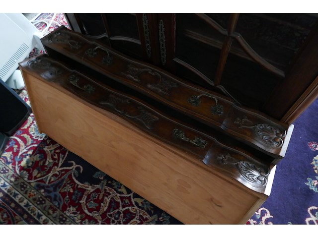 Antieken secretaire met vitrine - afbeelding 3 van  6