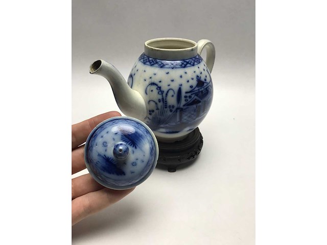 Antique 1800 english pearlware - staffordshire ware - chinoiserie - afbeelding 4 van  8