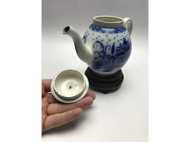 Antique 1800 english pearlware - staffordshire ware - chinoiserie - afbeelding 5 van  8