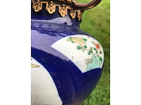 Antique chinese powder blue baluster vase. kangxi marked. - afbeelding 10 van  36