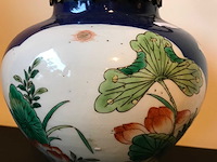 Antique chinese powder blue baluster vase. kangxi marked. - afbeelding 18 van  36