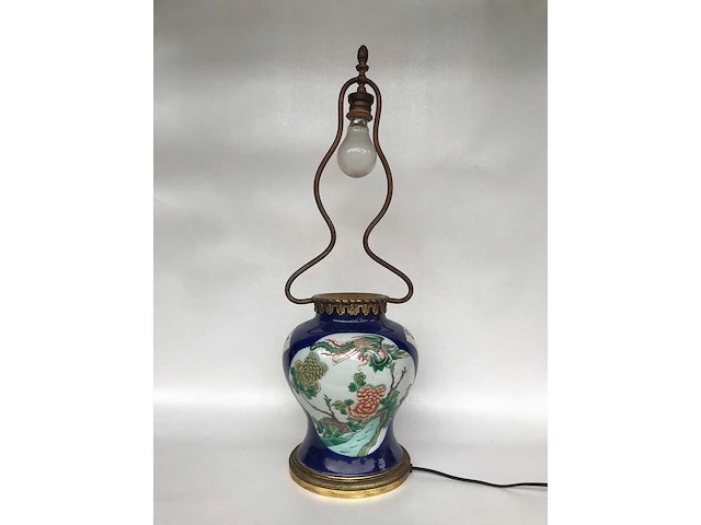 Antique chinese powder blue baluster vase. kangxi marked. - afbeelding 12 van  36